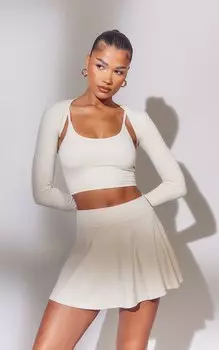 PrettyLittleThing Укороченный топ для йоги Sand Sculpt