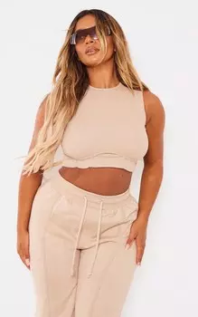 PrettyLittleThing Укороченный топ с плотной резинкой под грудью Shape Stone