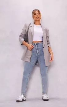 PrettyLittleThing Винтажные джинсы скинни в стиле диско