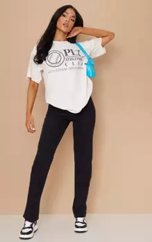 PrettyLittleThing Высокие черные прямые джинсы