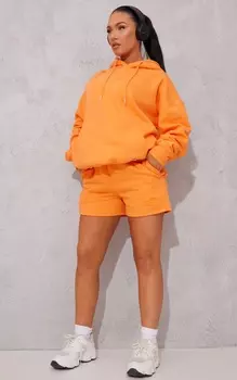 PrettyLittleThing Ярко-оранжевые шорты с надписью