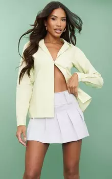 PrettyLittleThing Зеленая льняная приталенная рубашка
