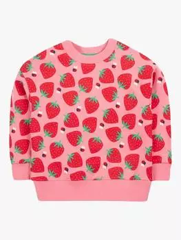 Превосходная детская клубничная толстовка из органического хлопка Frugi, розовый