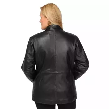 Превосходная кожаная куртка больших размеров Excelled, коричневый