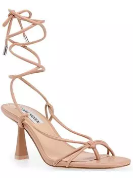 Превосходные женские туфли-стринги на каблуках с ремешками Steve Madden, цвет tan