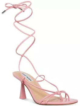 Превосходные женские туфли-стринги на каблуках с ремешками Steve Madden, цвет pink patent