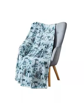 Прибрежный осенний урожай, бирюзовый, с нашивкой из тыквы на Хэллоуин, плюшевое большое одеяло с акцентом — 50 дюймов. Ш х 70 дюймов. л Kate Aurora, синий