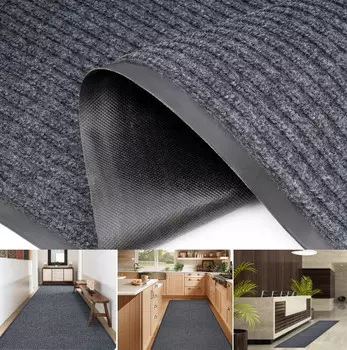 Придверный коврик OVYEOFR 3 х 10 футов, серый