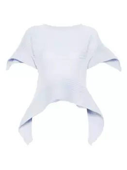 Приглушенный трикотажный топ Issey Miyake, синий