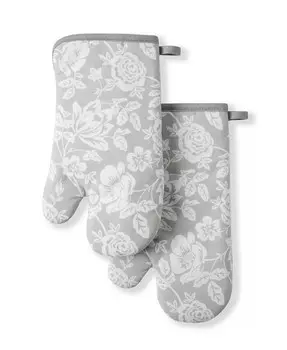 Прихватки с принтом 7 x 13 дюймов, 2 шт Martha Stewart, серый
