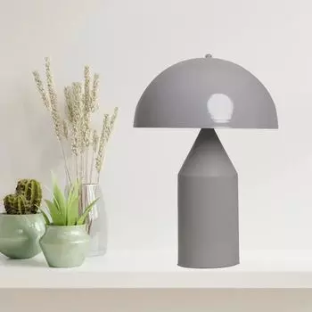 Прикроватная лампа грибная лампа I Lipeo I серая настольная лампа | Настольная лампа металл | Грибная лампа Bamyum, серебро