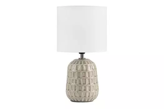 Прикроватная лампа Konsimo STANDI, экрю, керамика/ткань, 31,5x16,5x11см, бежевый