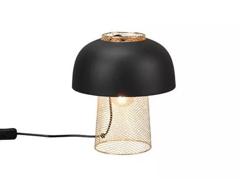 Прикроватная лампа MeineWunschleuchte Schwarz Gold Hhe 28cm, черный/золотой