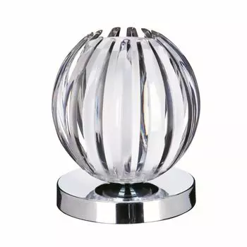 Прикроватная лампа Touch G9 3000 K 13,5 см стеклянная современная настольная лампа Licht-Erlebnisse, серебро