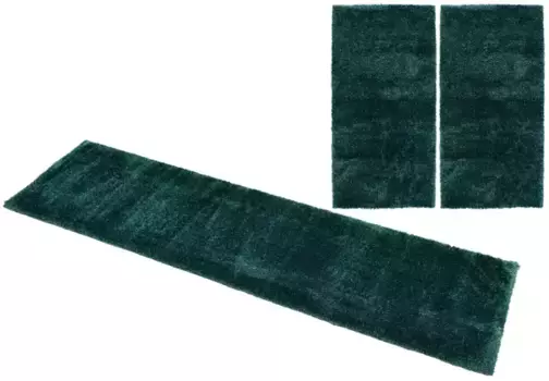 Прикроватные коврики "Малин" 80х150 см (2 шт.), 80х300 см (1 шт.), цвет emerald