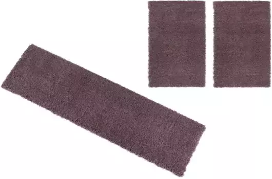 Прикроватные коврики "Shaggy 30" 70х140 см (2 шт.), 70х270 см (1 шт.), цвет mahagoni