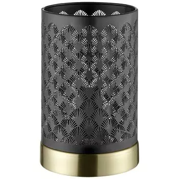 Прикроватный светильник, выключатель, высота 19см, 12см, Е14, макс. 42Вт, металл. Lightbox, черный