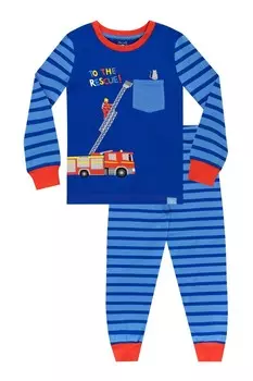 Прилегающая к телу пижама для спасательного пожарного Harry Bear, синий