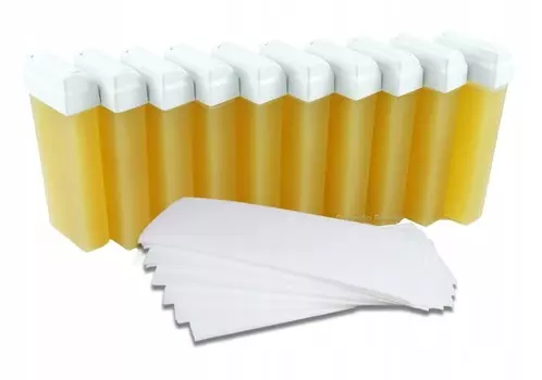 Prima Beauty, Набор для депиляции медовым воском 10 шт + полоски 100 шт