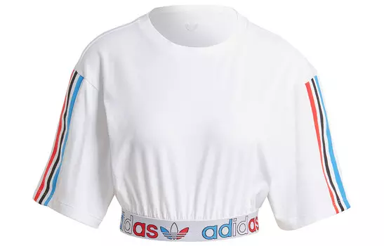 Primeblue Tricolor Crop Top женский белый Adidas Originals