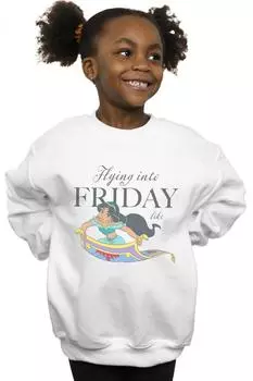 Свитшот Princess Jasmine Flying Into Friday Disney, белый
