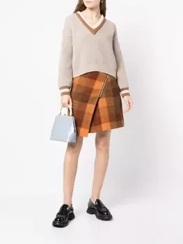 Pringle of Scotland джемпер в рубчик, коричневый