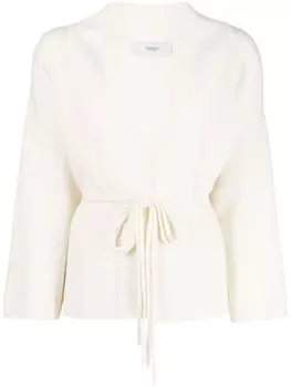 Pringle of Scotland кардиган с завязками и V-образным вырезом, белый