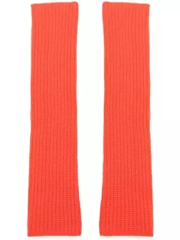 Pringle of Scotland кашемировые рукава в рубчик, оранжевый