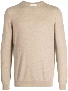 Pringle of Scotland кашемировый джемпер с круглым вырезом, нейтральный цвет