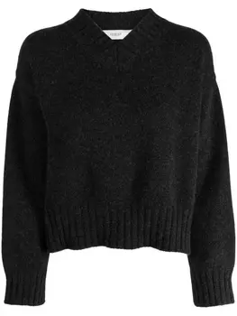 Pringle of Scotland кашемировый джемпер с V-образным вырезом, серый