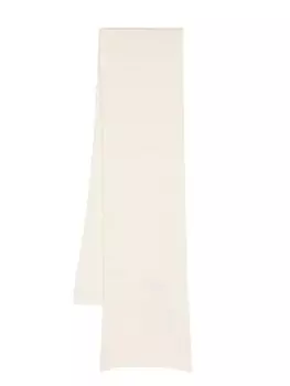 Pringle of Scotland кашемировый шарф в рубчик, белый