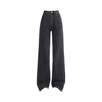 Prinstory Женские джинсы с принтом, Винтажный синий удлиненный