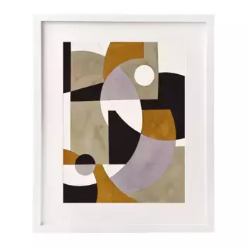 Принт для абстрактных рисунков The Poster Club + фоторамка Thor El Corte Ingls с ковриком, белый