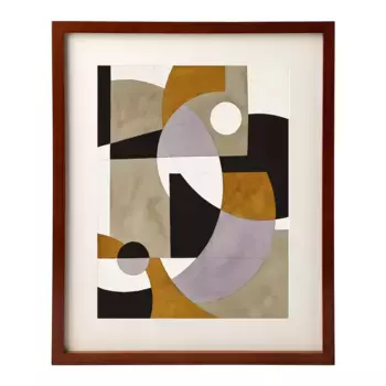 Принт для абстрактных рисунков The Poster Club + фоторамка Thor El Corte Ingls с ковриком, орех