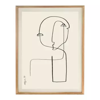 Принт для лица и тела The Poster Club + фоторамка с ковриком Thor El Corte Ingls, естественный