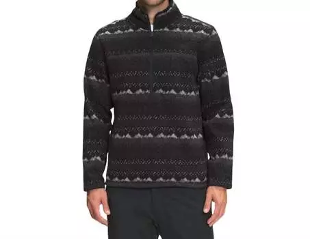 Принт Gordon Lyons Classic 1/4 молния куртка в Tnf черный пейзаж вязаный принт The North Face