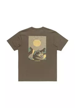 Принт на футболке ABSTRACT NATURE SS Quiksilver, хаки