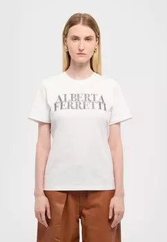 Принт на футболке Alberta Ferretti, черный