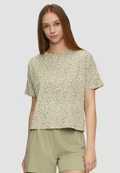 Принт на футболке ALL OVER QS, оливковый