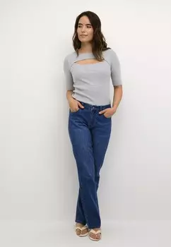 Принт на футболке AMALIE Kaffe, светло-серый