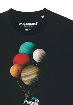 Принт на футболке Balloon Space watapparel, черный