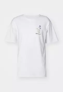 Принт на футболке Bally, белый