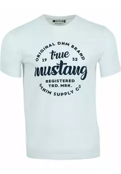 Принт на футболке BASIC PRINT Mustang, белый