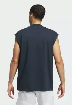 Принт на футболке BASKETBALL TANK adidas, темно-синий