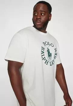 Принт на футболке BIG PONY LOGO JERSEY T-SHIRT Ralph Lauren, белый