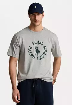 Принт на футболке BIG PONY LOGO JERSEY T-SHIRT Ralph Lauren, серый