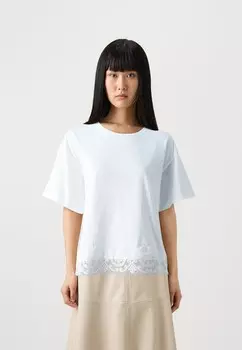 Принт на футболке BLOUSE TWINSET, белый