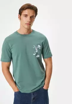 Принт на футболке BUGS BUNNY LICENSED Koton, зеленый