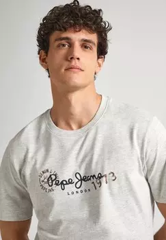 Принт на футболке CAMILLE Pepe Jeans, светло-серый