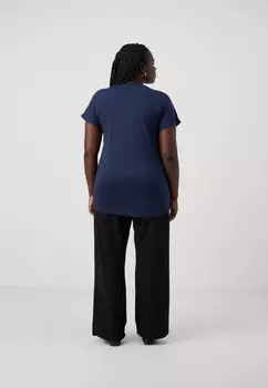 Принт на футболке CARKETTY LIFE MIX TEE ONLY Carmakoma, темно-синий